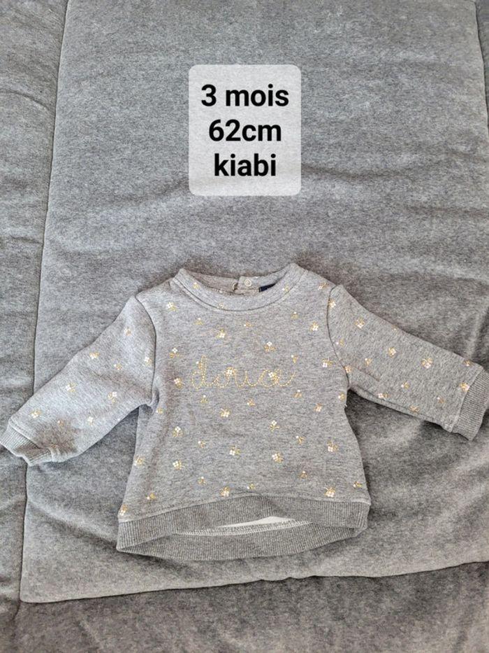 Pull gris fille