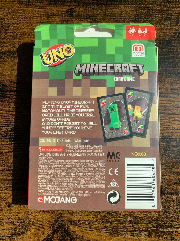 Uno Minecraft neuf - photo numéro 6