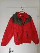 Blouson de ski rouge et gris foncé L vintage