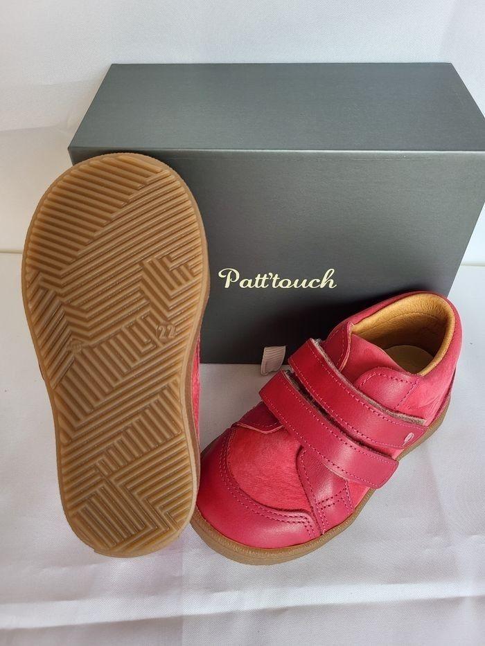 Basket fille en cuir fraise Point 22 Made in France 🇨🇵 - photo numéro 5