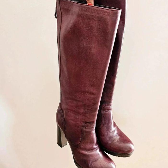 Bottes à talons San Marina bordeaux Taille 39 - photo numéro 2