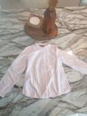 Chemise rose pâle fil brillant