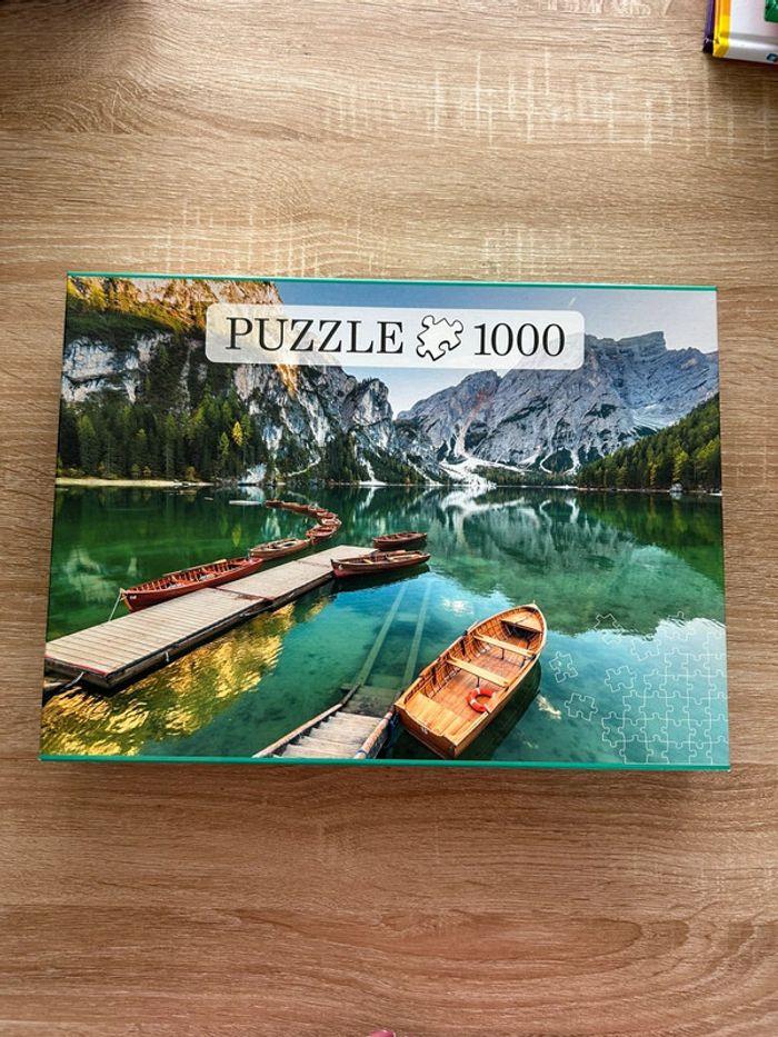 Puzzle 1000 pièces paysage barque et lac - photo numéro 1