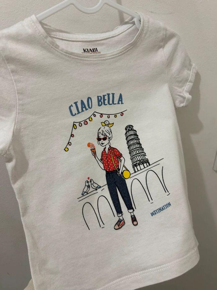 T-shirt Kiabi3ans 98cm imprimé ciao Bella - photo numéro 2