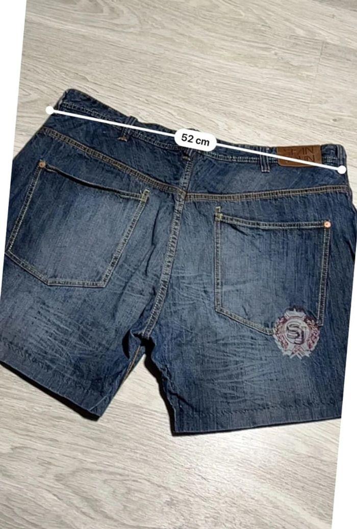 🩳 Short vintage hip hop Sean John en jean Bleu Taille XL 🩳 - photo numéro 6