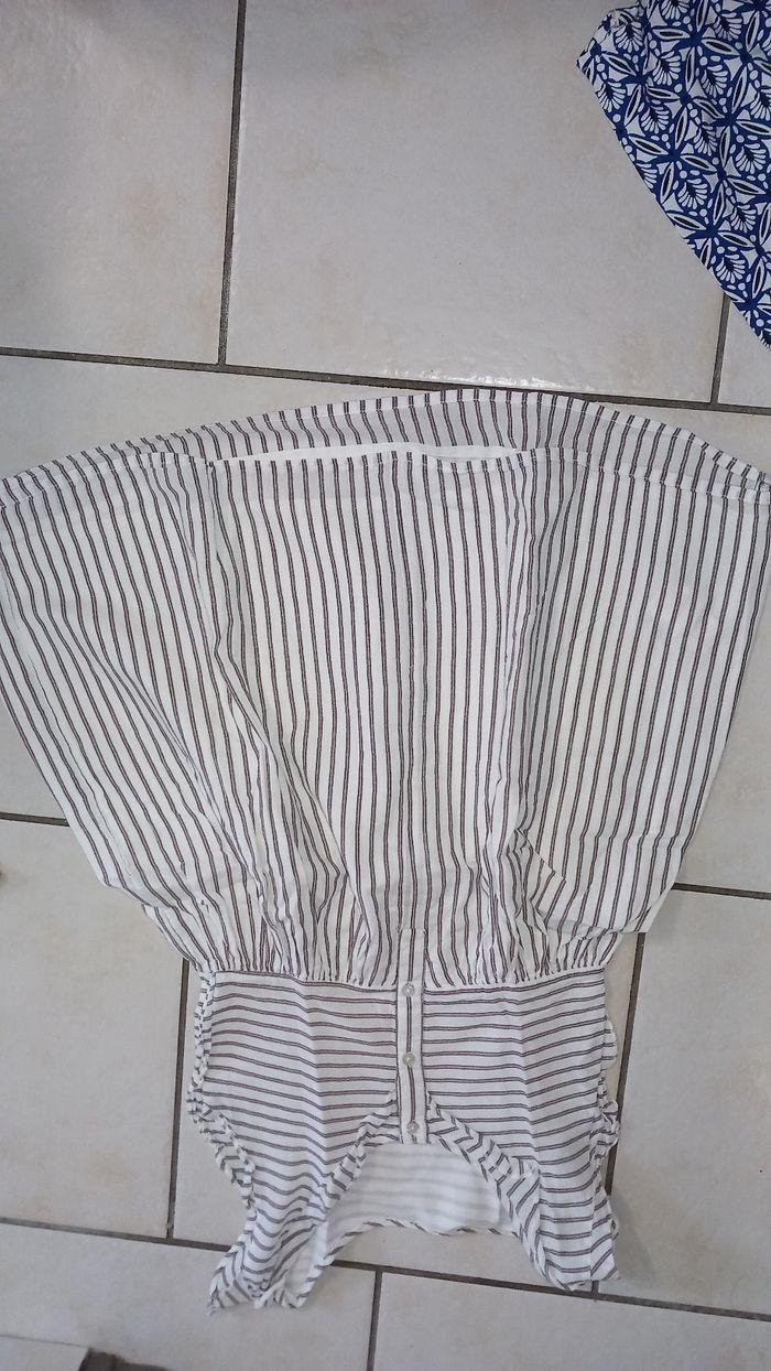 Robe rayée tape à l'œil ecrue et taupe 8 ans