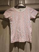 T shirt fleurie petit bateau 8 ans