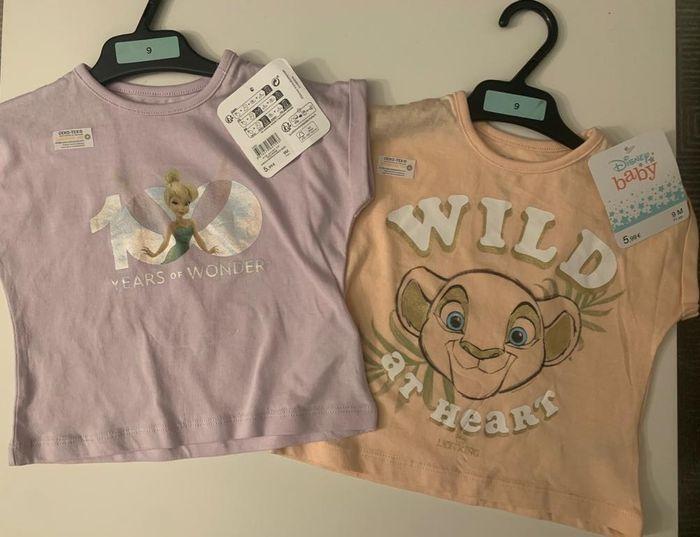 Lot de 2 t shirt Disney 9 mois - photo numéro 1