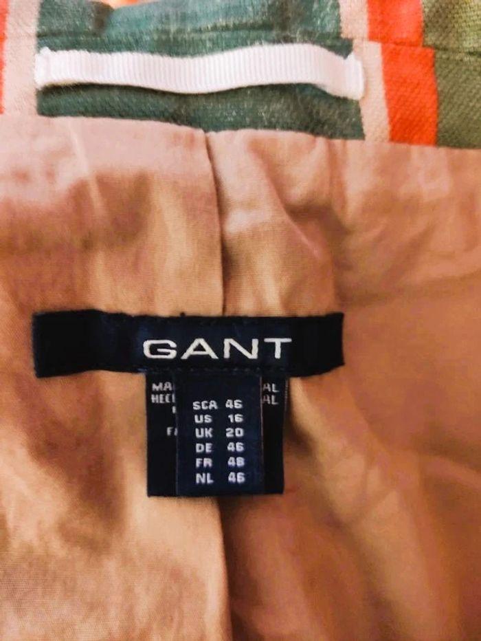 Veste Rayée Vert Jaune orange Gant Taille 46 - photo numéro 5