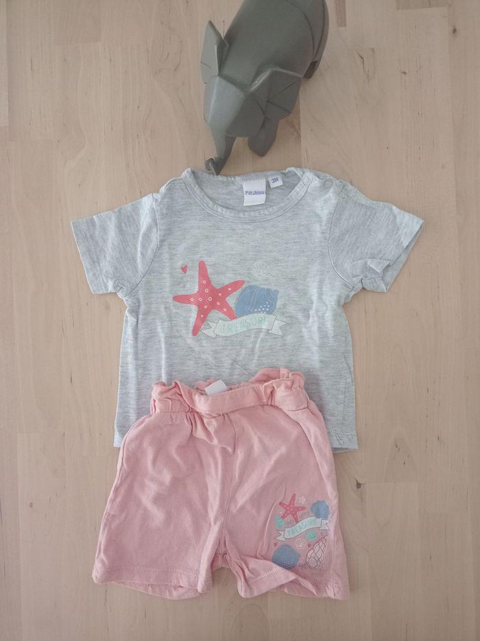 Ensemble p'tit bisou taille 3 mois bébé fille