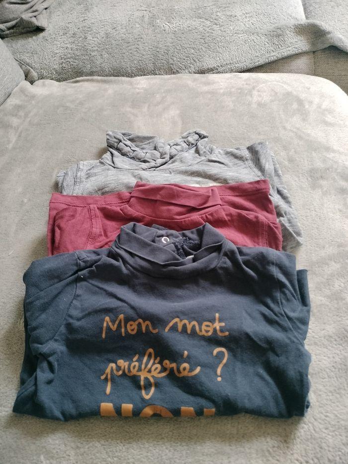 3 t shirt col roulé