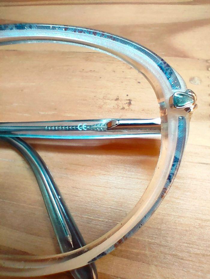 Lunettes vintage bleues monture plastique - photo numéro 2