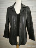 Veste   vintage femme noire en cuir d'agneau taille 40 (l)