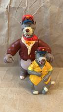 Disney série 1990 - Lot de 2 Figurines collector ours Baloo Playmates Toys Super Baloo 12cm et 8cm