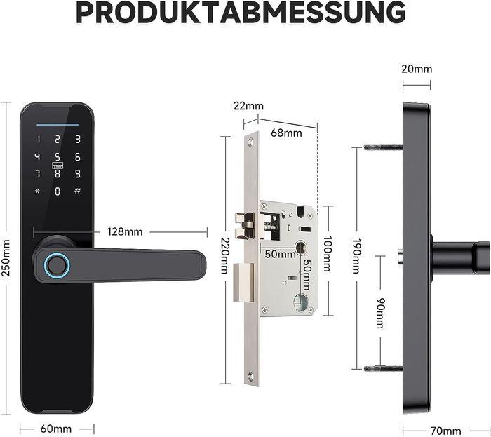 Serrure électronique Anlyvikee contrôle par application,empreintes,mot de passe - photo numéro 3