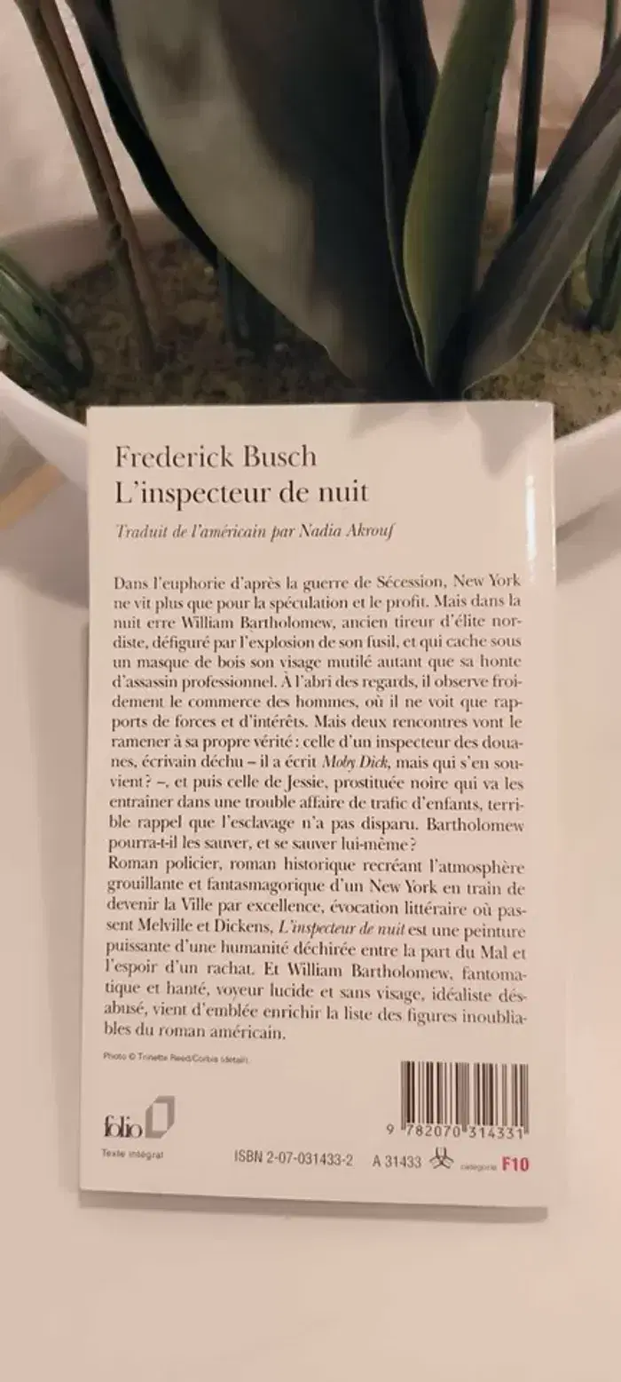 livre L'inspecteur De Nuit - frederick busch comme neuf - photo numéro 2