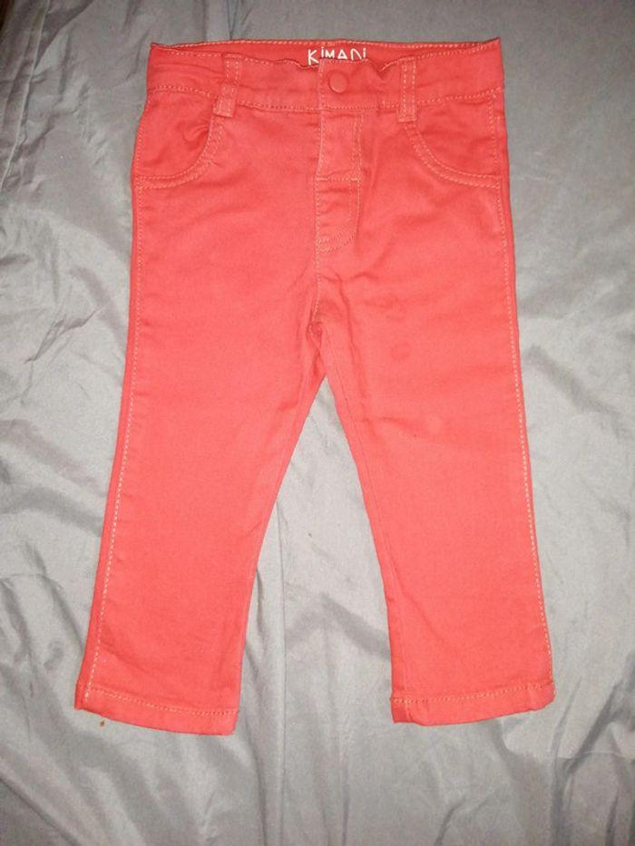 Pantalon rouge 12 mois