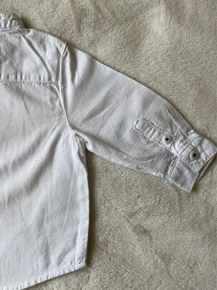 Chemise blanche manches longues garçon 6 mois - photo numéro 8