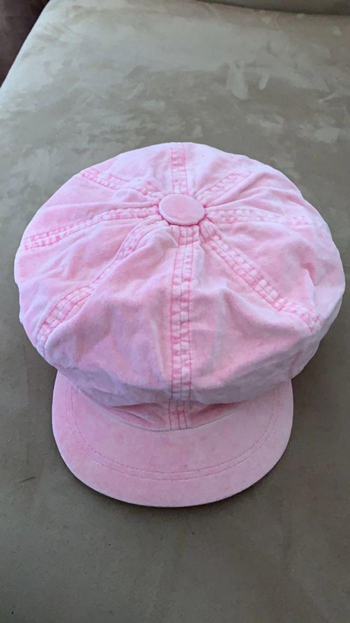 Casquette aspect velours rose taille 56 - photo numéro 2