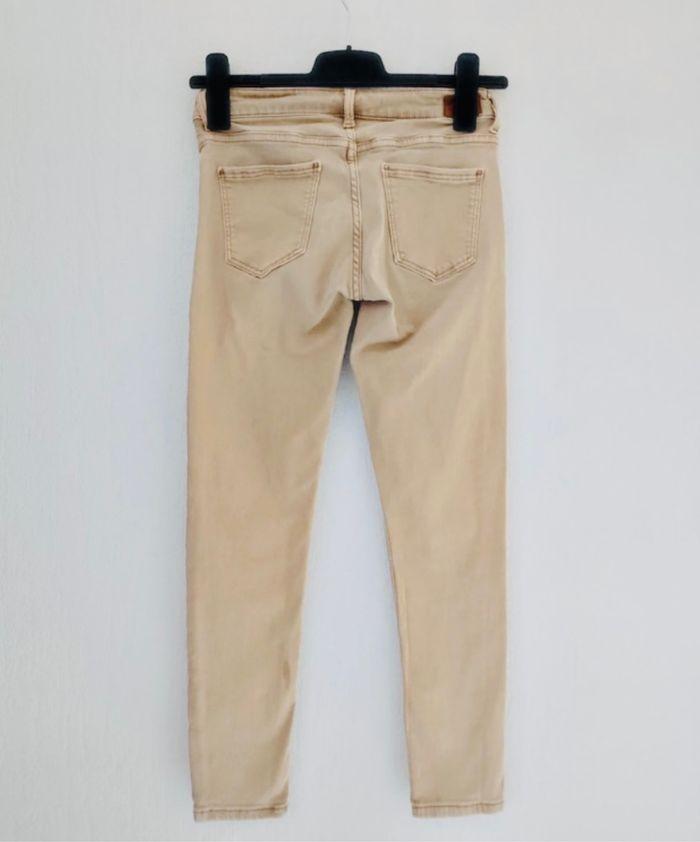 Jean taille basse  beige Zara T34 - photo numéro 2