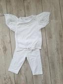 Ensemble fille verbaudet blanc t 3/4 ans tbe