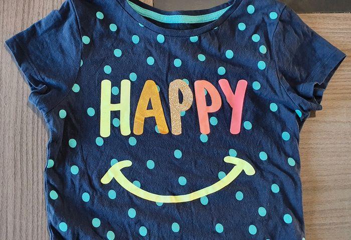 Tee shirt happy manches courtes 5/6 ans - photo numéro 2