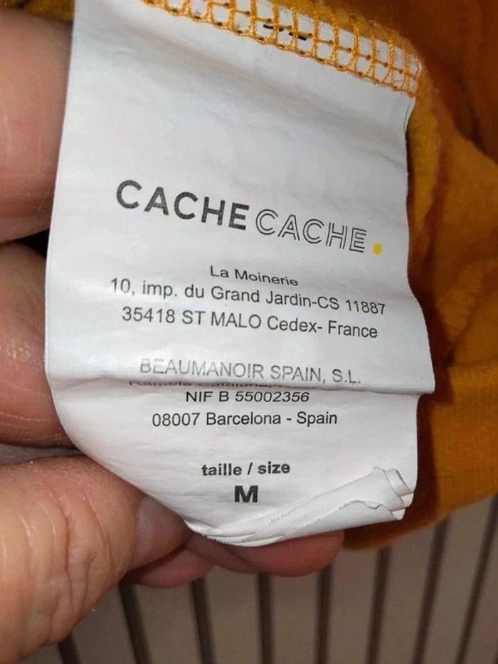 Sweat jaune orangé taille M de chez Cache Cache - photo numéro 3