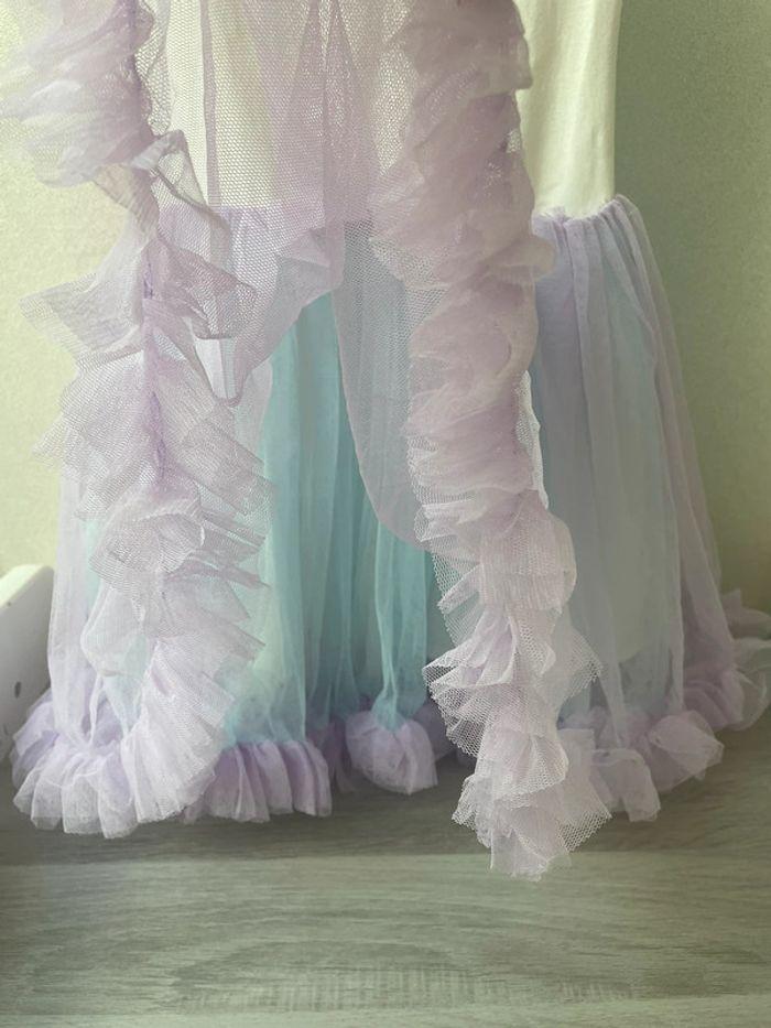 Robe de fête chic lilas à motif papillon en relief bb 3 ans - photo numéro 8