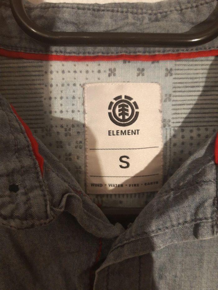 Chemise jean manches courtes homme element taille 36 S - photo numéro 4