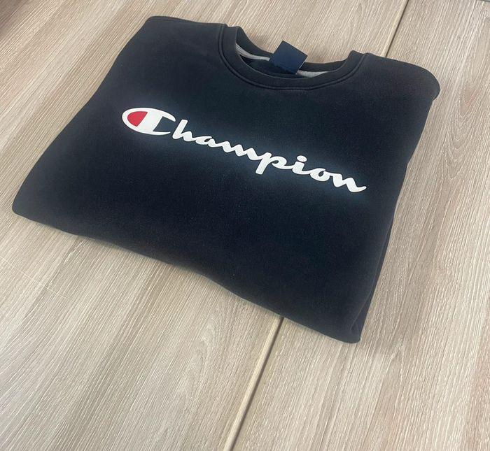 Sweat champion noir S y2k vintage - photo numéro 3