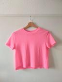 T-shirt court rose fluo - Bershka (taille S)