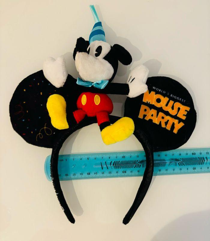 Disneyland Paris ears serre tête oreilles Mickey peluche 3D Collection World's Biggest Mouse Party 90ème anniversaire. Minnie Princesse Disney Store Déguisement Carnaval Halloween robe lot SOP77 - photo numéro 9