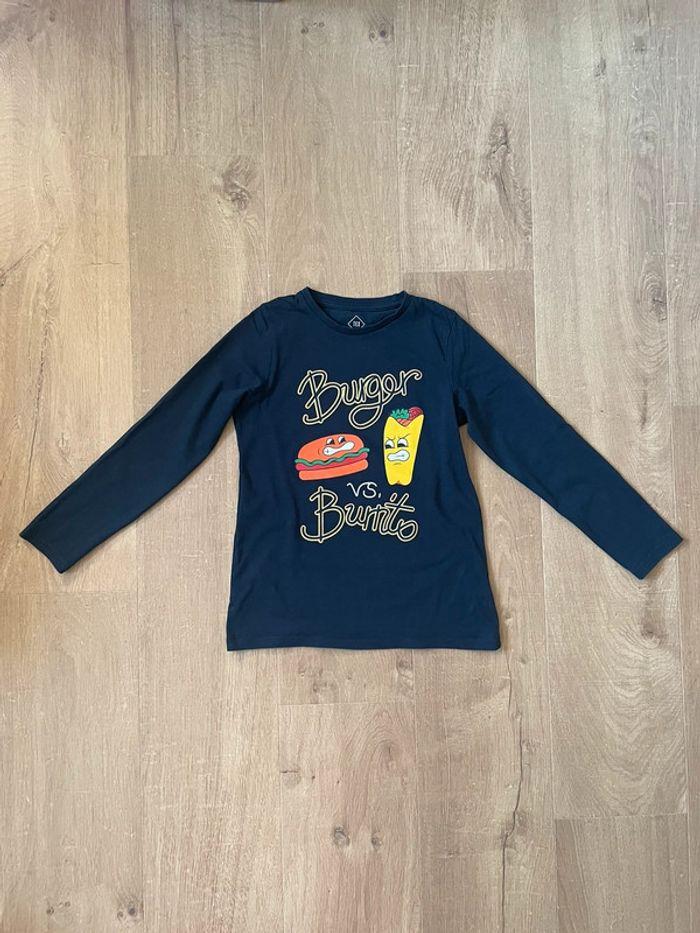 T-shirt manches longues Burger Burito - Tex - 7/8 ans - photo numéro 1