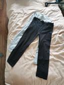 2 pantalons enfant gris et noir / leggings