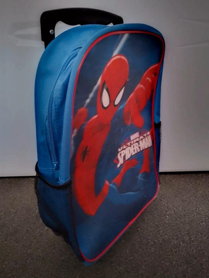 sac à dos/cartable à roulettes spiderman - photo numéro 3