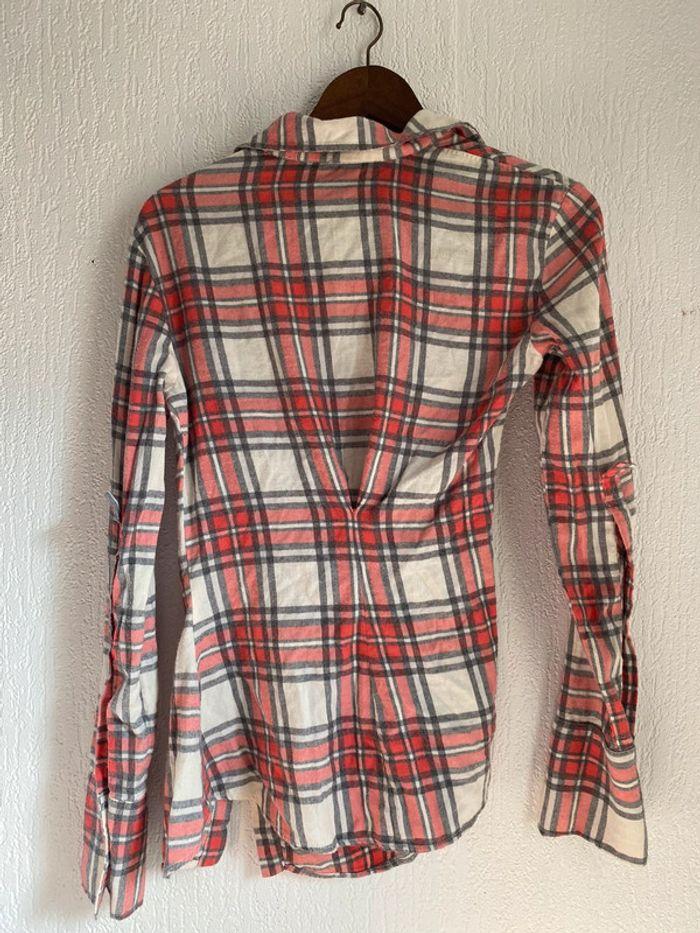 Chemise à carreaux Zara asymétrique taille xs 34 - photo numéro 3