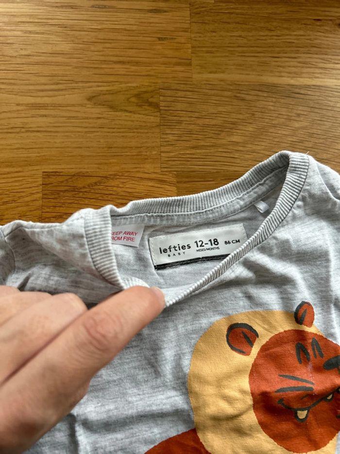 Lefties baby - t-shirt avec lion - 12/18 mois - photo numéro 2