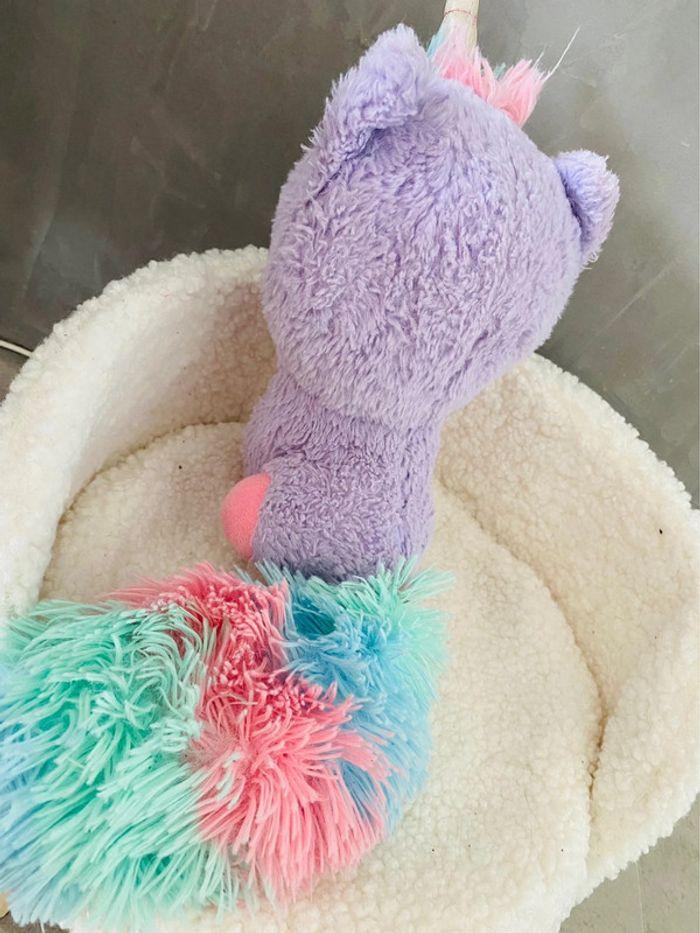 Peluche licorne multicolore - photo numéro 3