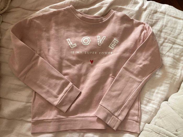 Kiabi sweat rose 10 ans - photo numéro 4