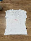 T-shirt dolce Gabanna blanc, avec écriture rose moulant, taille 36/38