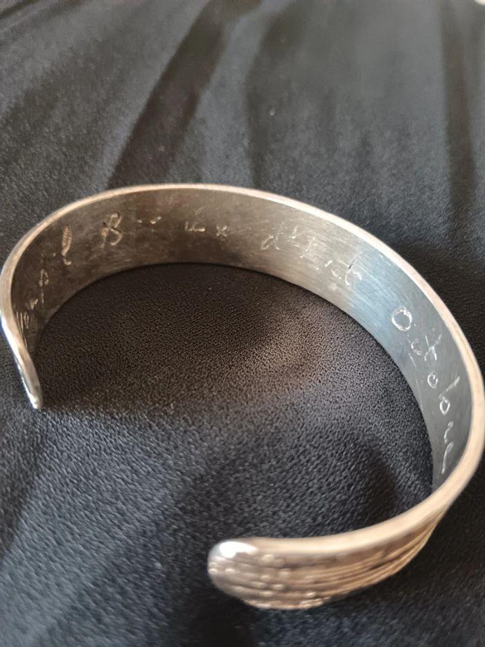 Bracelet manchette Goupil bijoux d'art argent massif - photo numéro 7