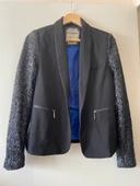 Veste kaporal noir strass