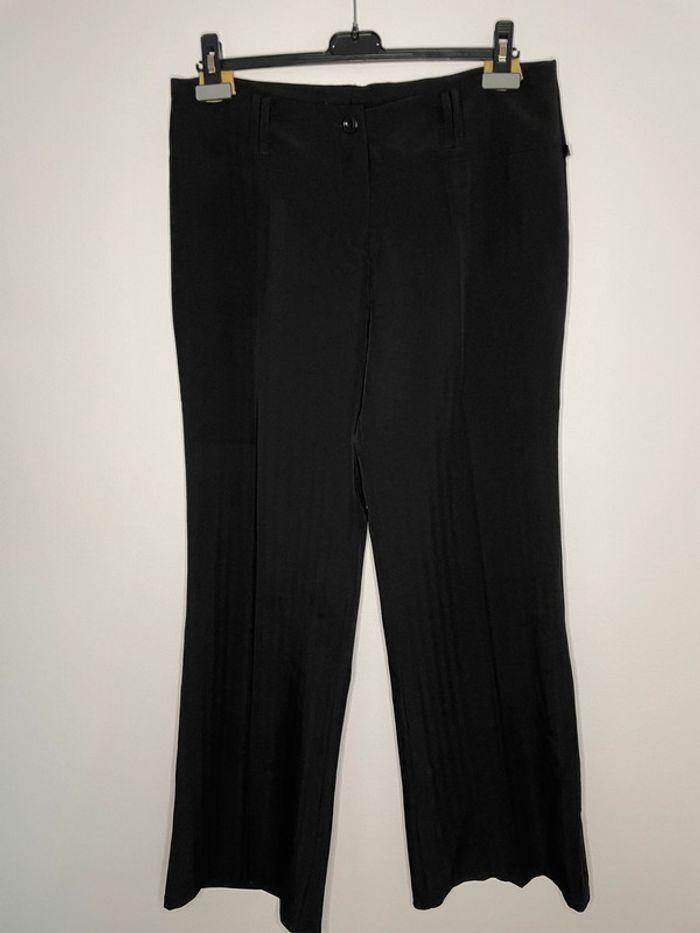 Pantalon noir droit taille 46 vintage - photo numéro 1