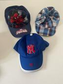 Lot de 3 casquettes garçon Spiderman, NY taille 52