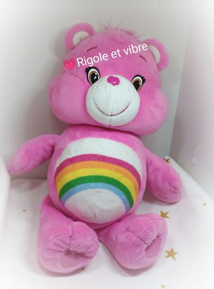 Bisounours Care bears rose pink rainbow arc en ciel ours peluche doudou 2017 song vibre - photo numéro 1