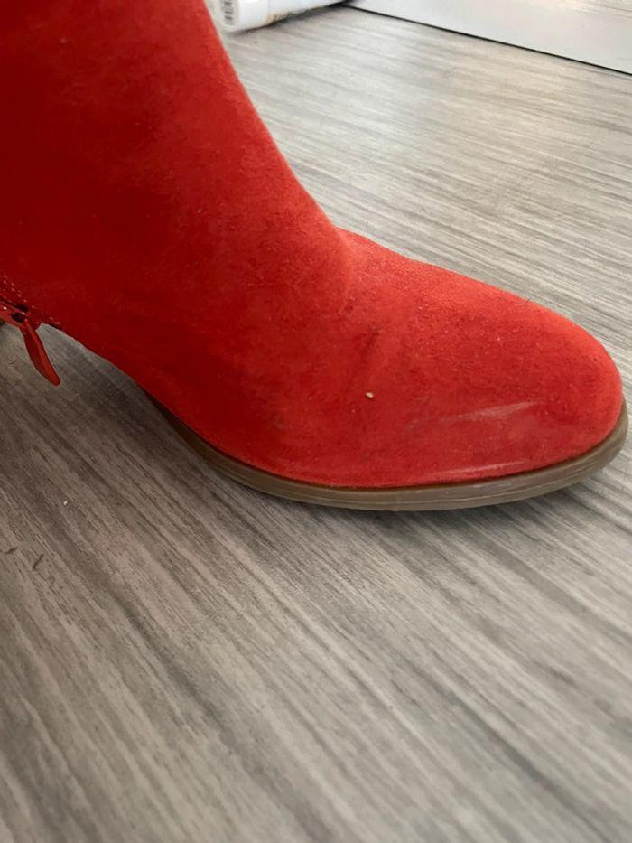 Bottines rouge/orange chaussea - photo numéro 4