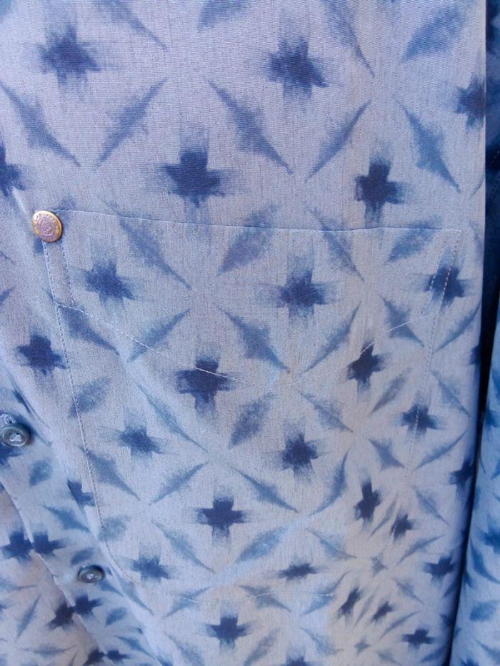 Chemise manches longues bleu à motifs Laurent Cerrer taille 4 ou XL - photo numéro 10