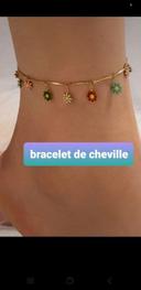 Bracelet de cheville fleur