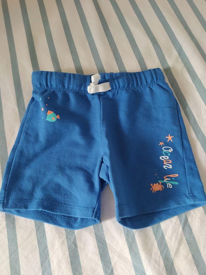 Short bleu enfant 9mois - photo numéro 1