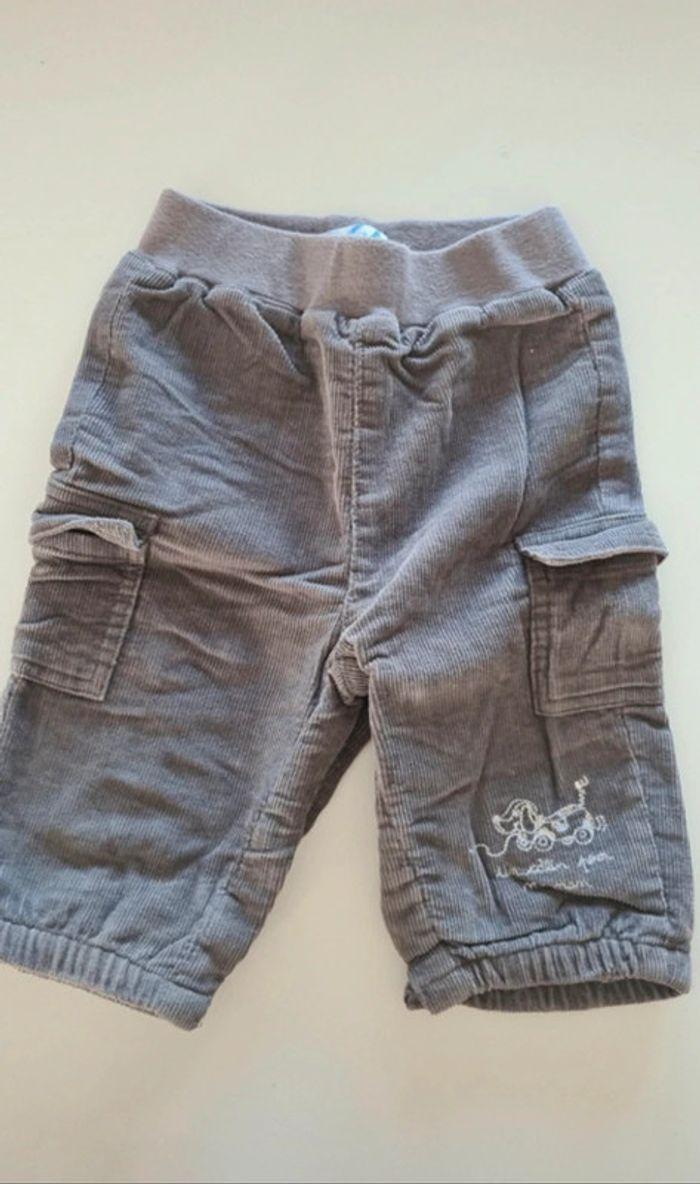 Lot de 4 pantalons en velours 6 mois garçon - photo numéro 8